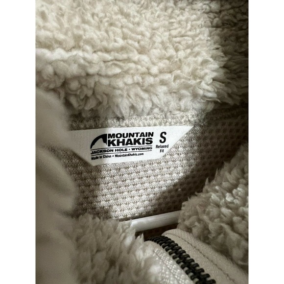 Mountain Khakis Women's Small Sherpa Pullover Quarter Zip Jacket Shirt New Cream - Picture 3 of 7